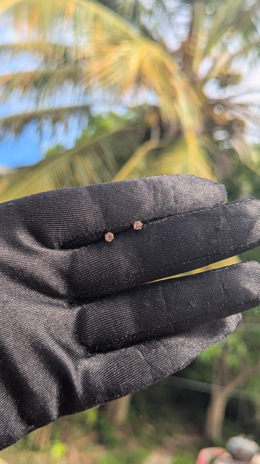 PINK CUBIC Z Studs