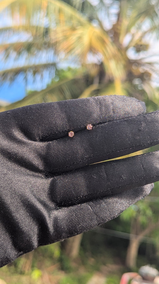 PINK CUBIC Z Studs